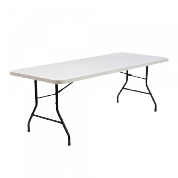 White Rectangular Folding Table