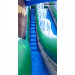 65 foot double lane inflatable water slide tropical marble4 1699384112 65’ TROPICAL SLIP AND SLIDE