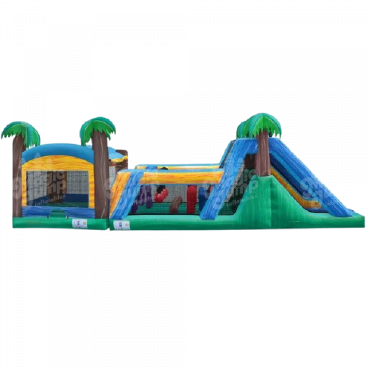 45' Tropical Bounce House Obstacle