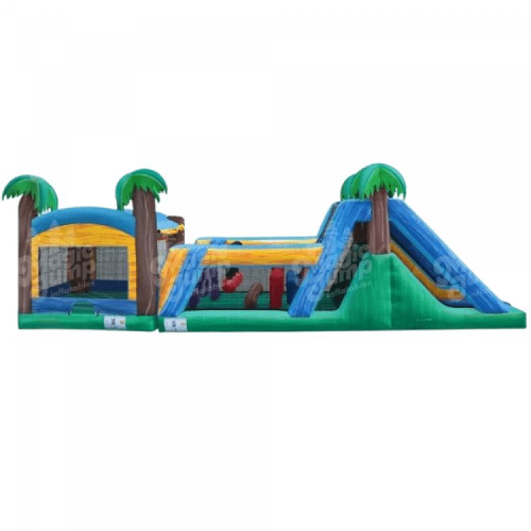 45' Tropical Bounce House Obstacle